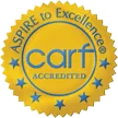 CARF Accredited seal aspire to excellence